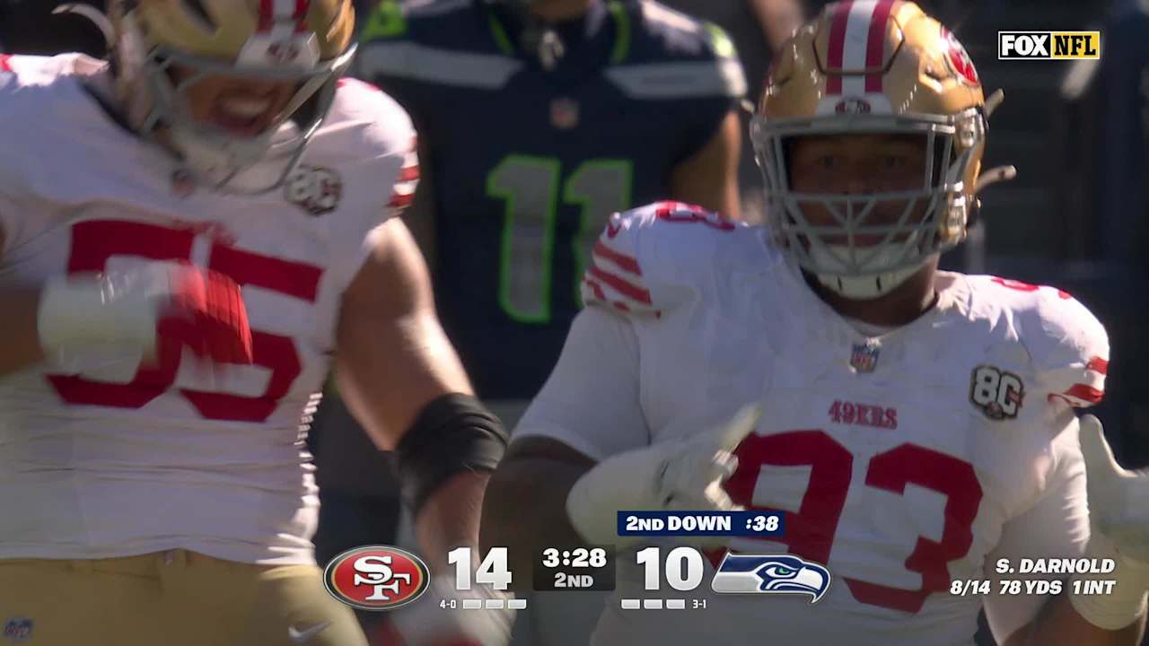 San Francisco 49ers defensive lineman Gracen Halton's first career NFL ...