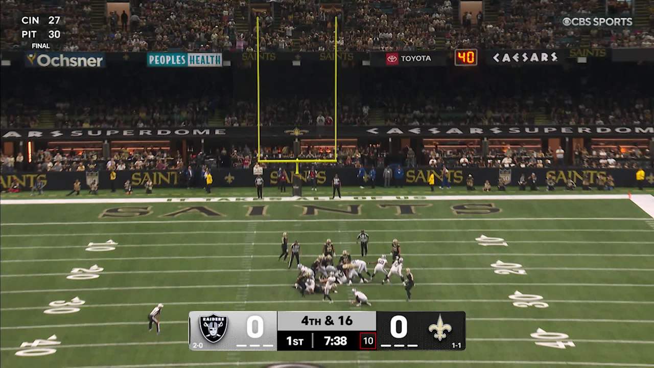 Las Vegas Raiders kicker Matt Gay's 41-yard FG opens scoring in Raiders ...