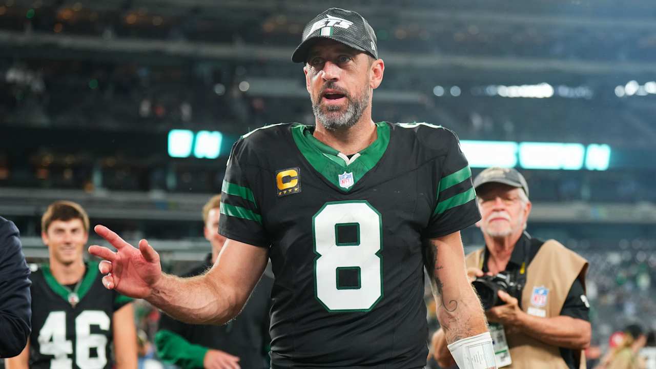 ‘The season is on the line,’ Aaron Rodgers and the Jets overcome ‘terrible’ first half in win over Texans