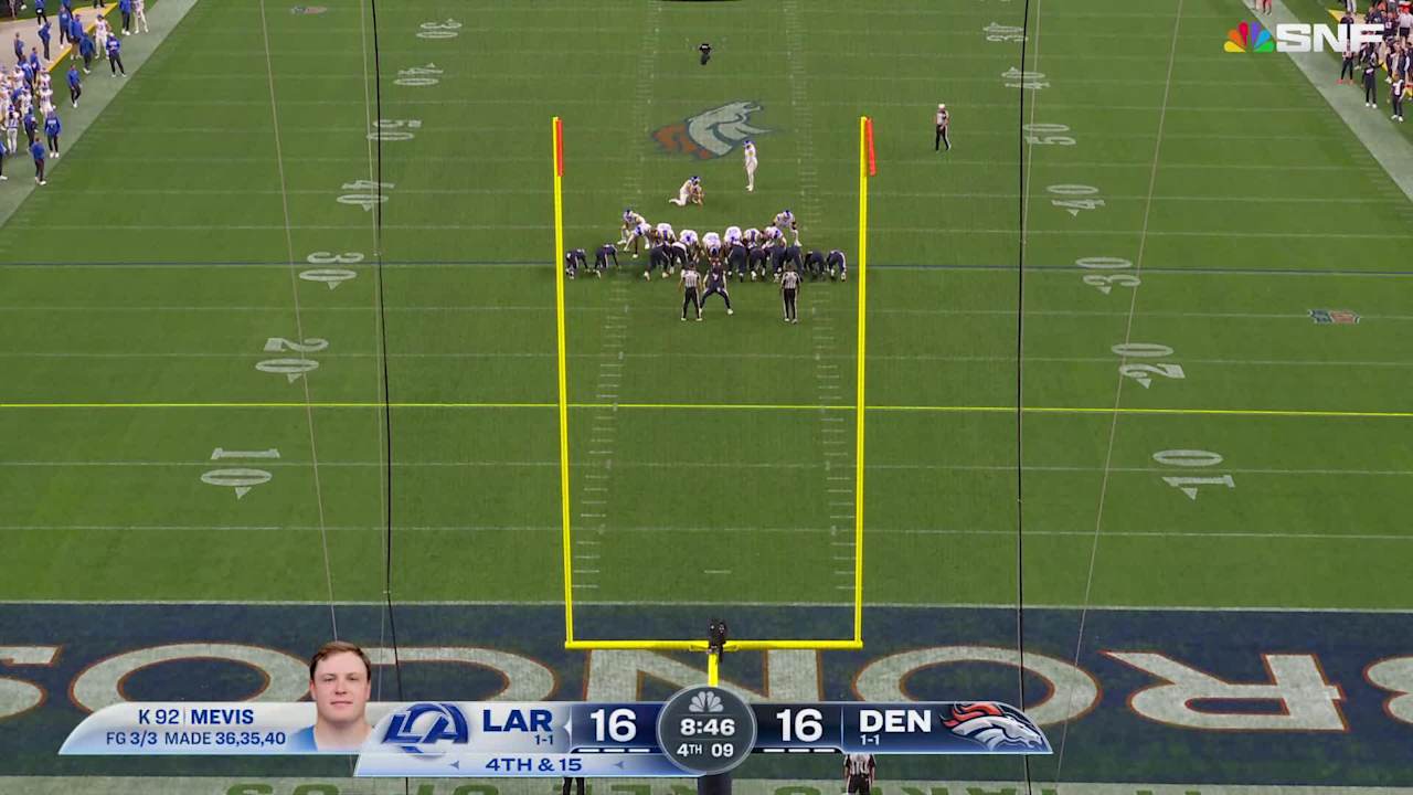 Los Angeles Rams kicker Harrison Mevis' fourth field goal of 'Sunday ...