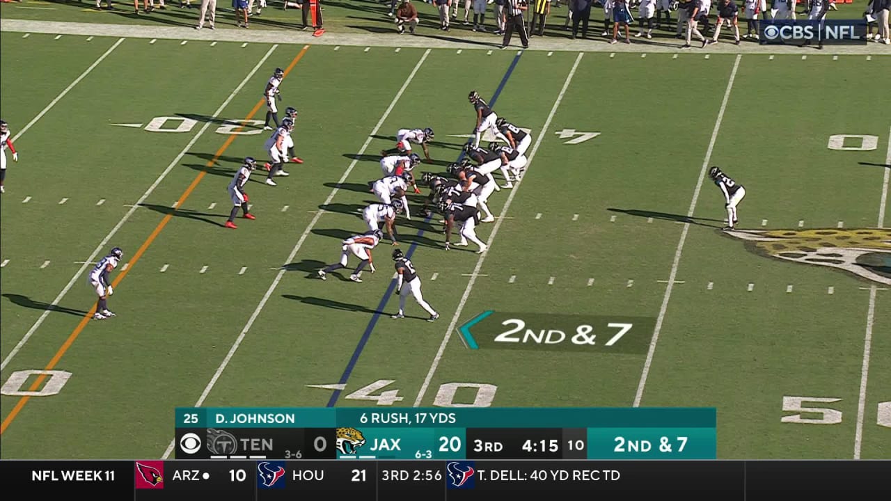 Jacksonville Jaguars quarterback Trevor Lawrence's 18yard frozen rope
