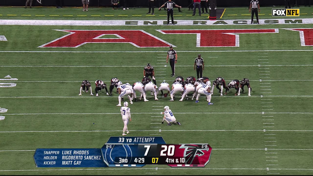 Indianapolis Colts kicker Matt Gay's 33-yard FG trims Atlanta Falcons ...