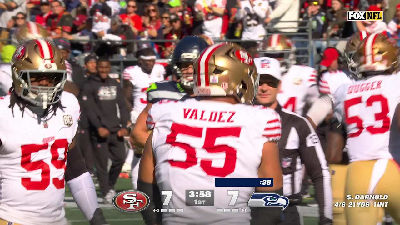 San Francisco 49ers defensive lineman Sebastian Valdez's first career ...