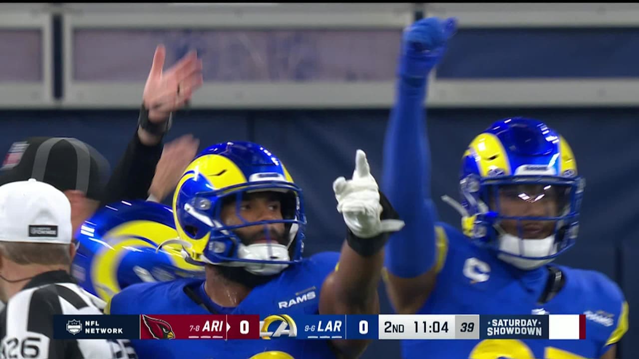 Los Angeles Rams' defense stops Arizona Cardinals running back James ...