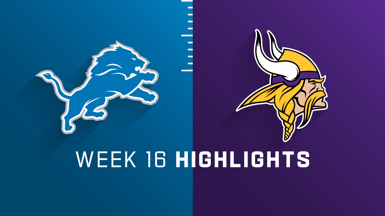 Detroit Lions vs. Minnesota Vikings highlights Week 16