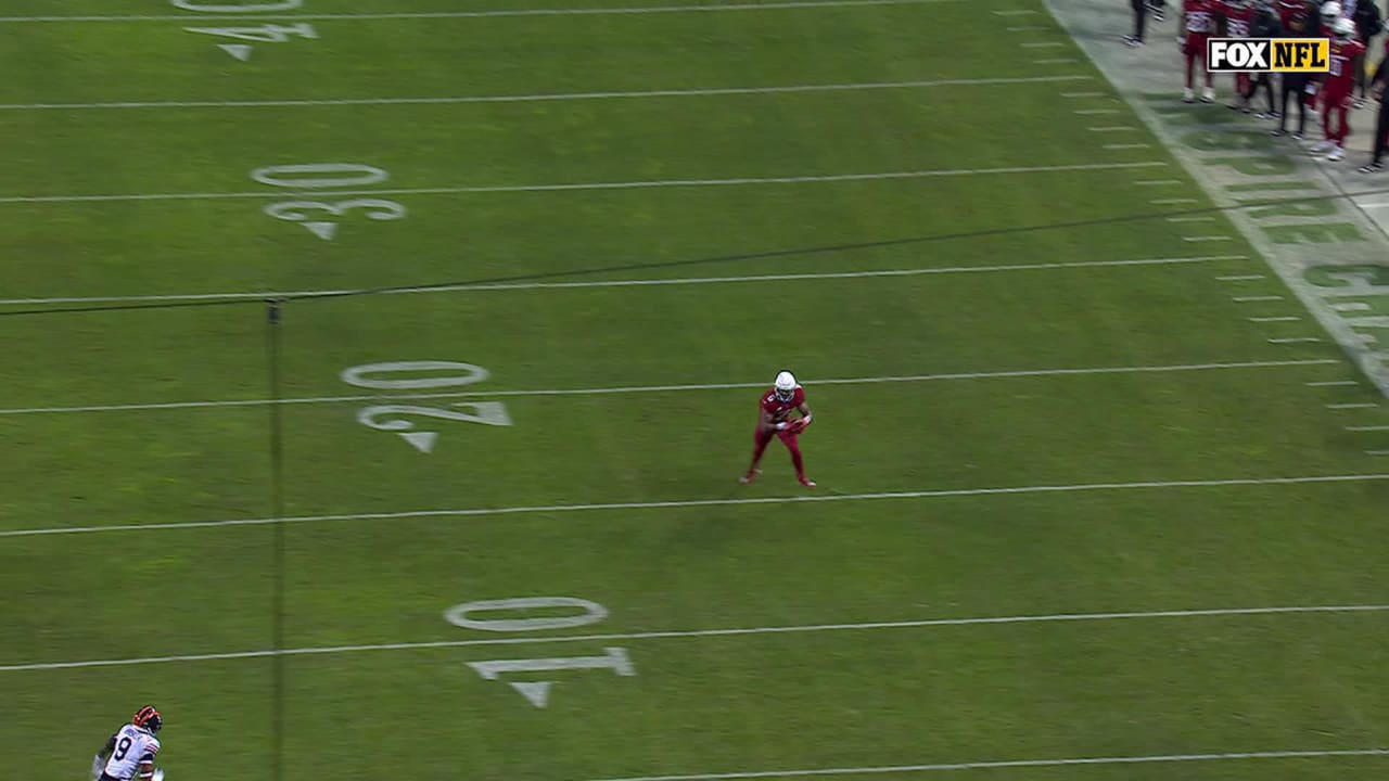 Arizona Cardinals running back James Conner's pylon race caps ...