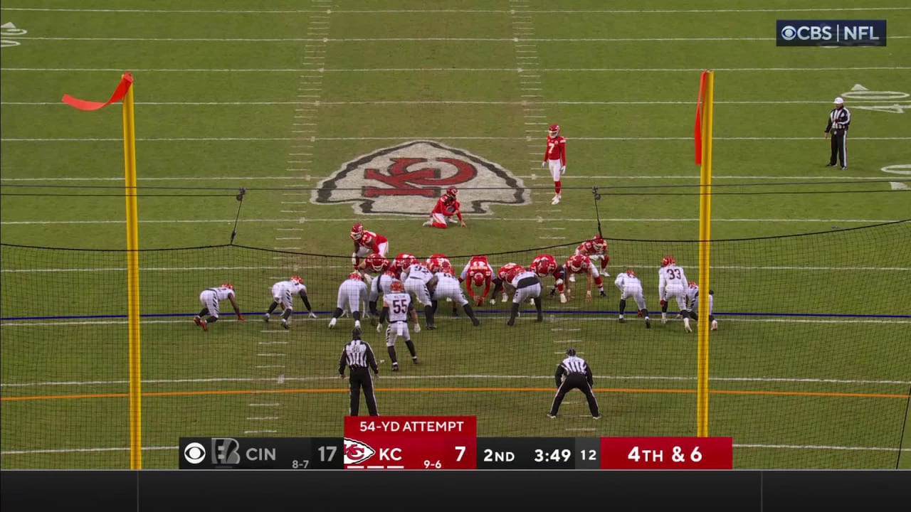 Every field goal by Kansas City Chiefs kicker Harrison Butker Week 17