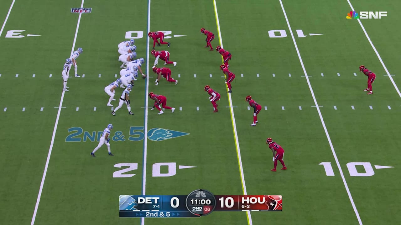 Detroit Lions quarterback Jared Goff's 20-yard touchdown loft to Lions ...