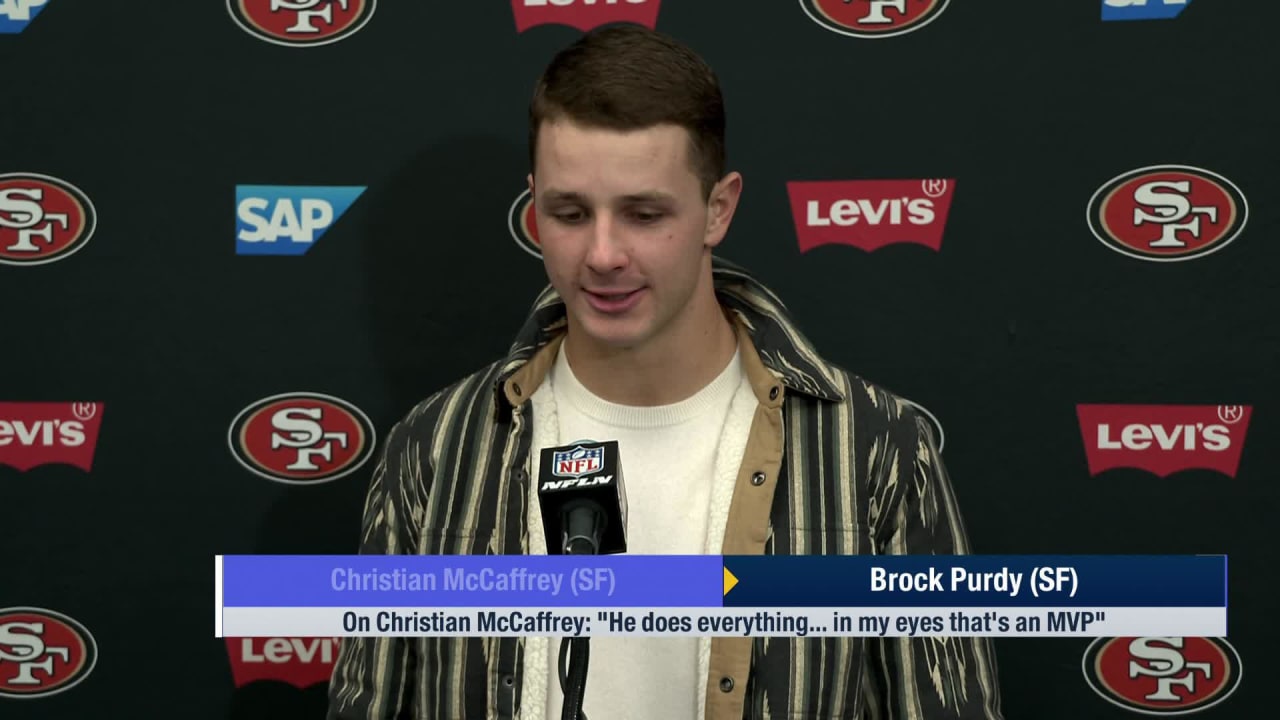 San Francisco 49ers Quarterback Brock Purdy On Running Back Christian ...