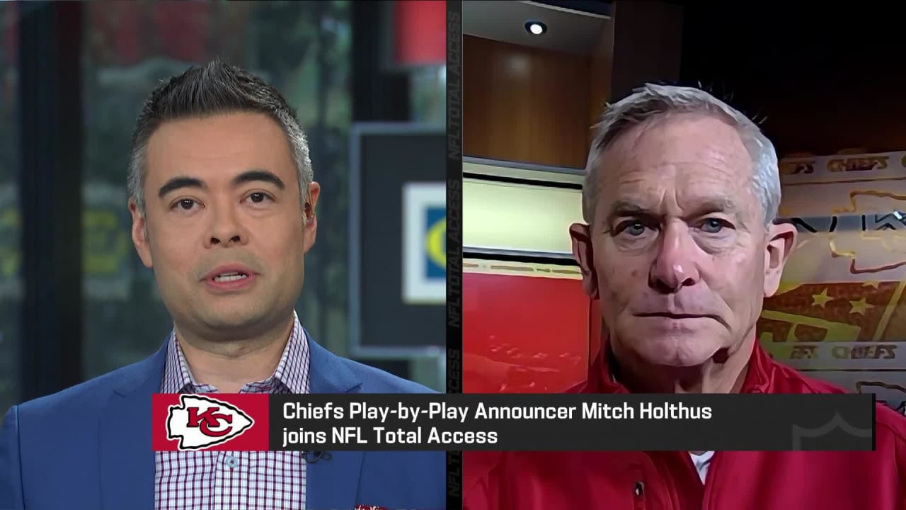 Kansas City Chiefs playbyplay announcer Mitch Holthus reacts to being named the 2024 