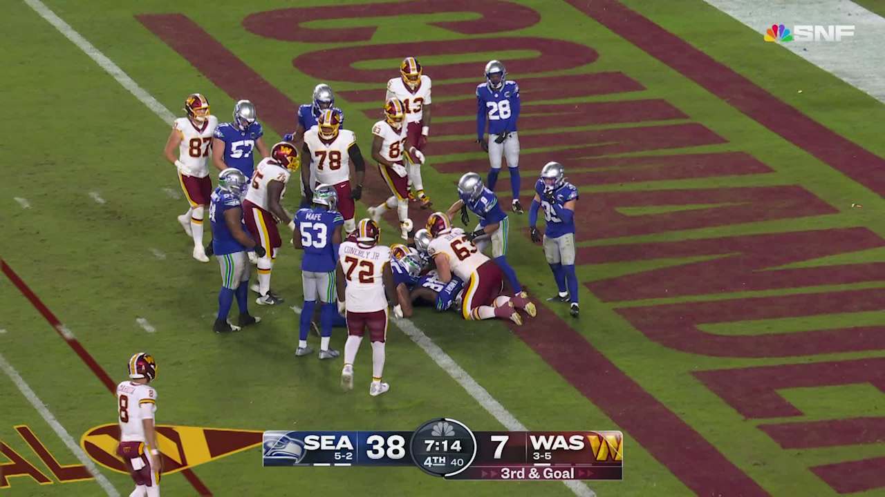 Chris Rodriguez scoring a touchdown