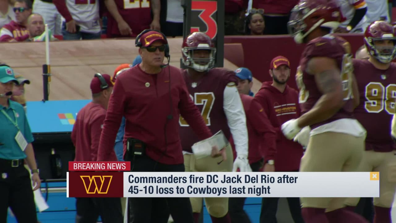 Washington Commanders fire defensive coordinator Jack Del Rio and