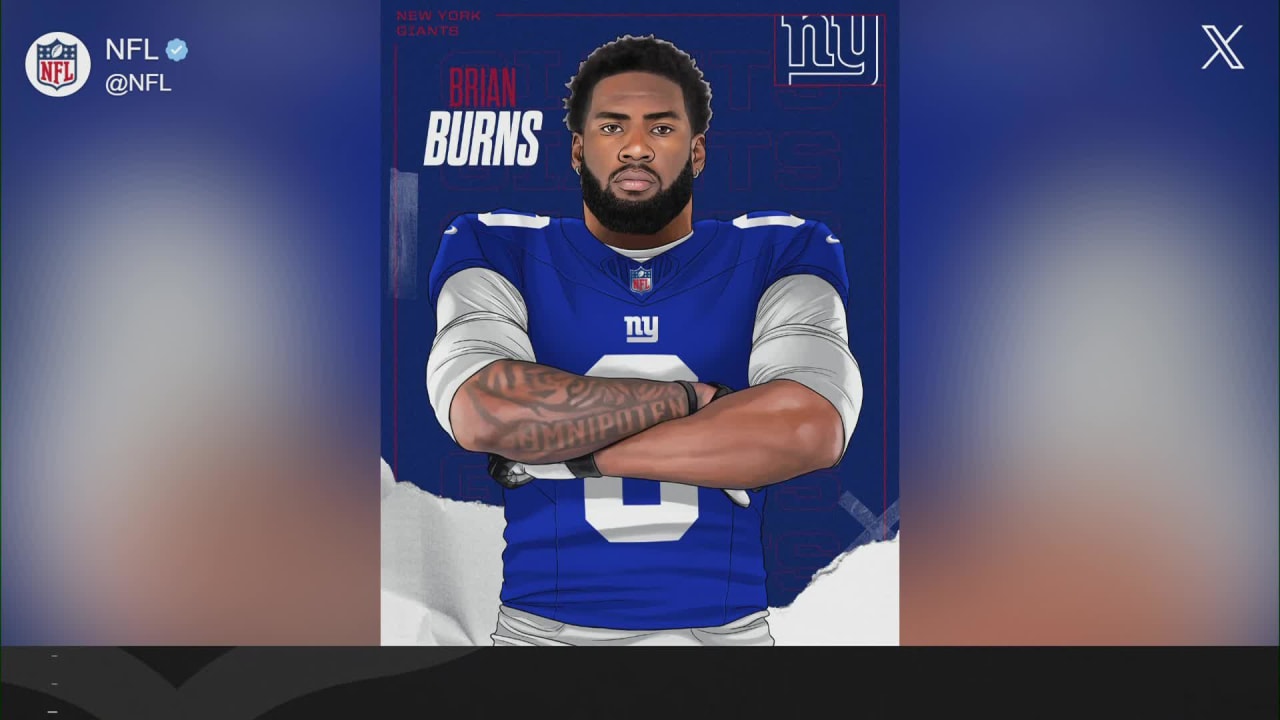 First look at linebacker Brian Burns in New York Giants uniform | 'NFL  Total Access'