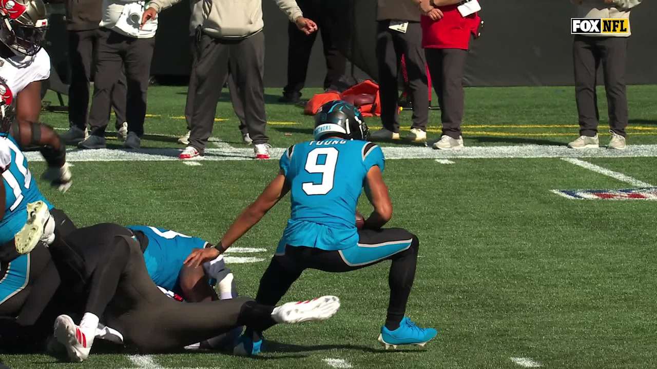 Tampa Bay Buccaneers linebacker YaYa Diaby brings down Carolina ...