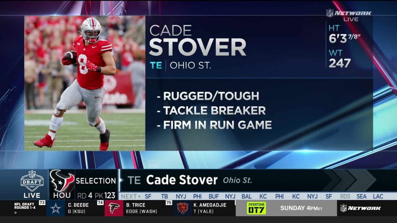 Houston Texans select tight end Cade Stover with No. 123 pick in 2024 draft