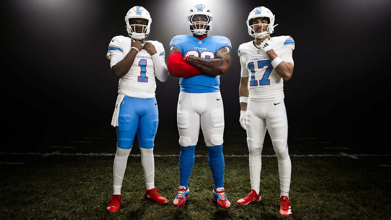 Newage Titans unveil newlook logo uniforms and helmets  NFLcom