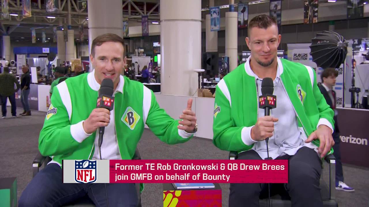 Drew Brees, Rob Gronkowski wake up with 'GMFB'