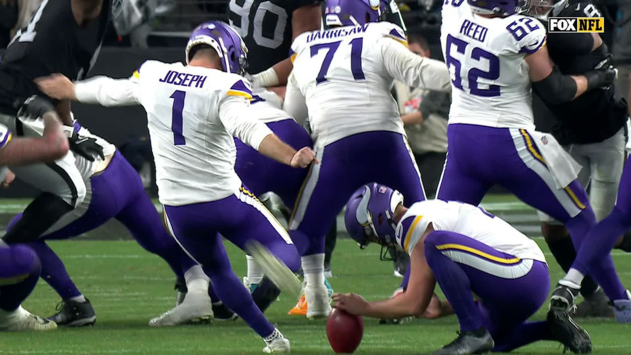 Minnesota Vikings kicker Joseph's 36yard field goal puts an end to