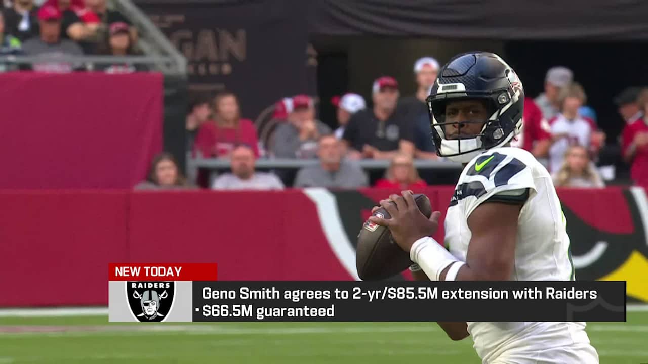 Quarterback Geno Smith agrees to 2-yr/$85.5M extension with Las Vegas ...