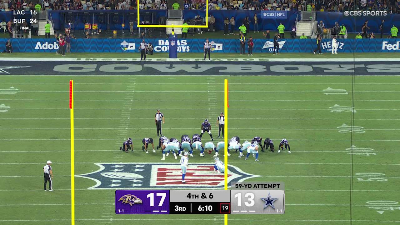 Baltimore Ravens safety Keondre Jackson blocks Dallas Cowboys kicker ...