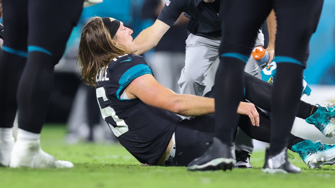 Jaguars QB Trevor Lawrence suffered a sprained ankle during Monday’s loss to the Bengals