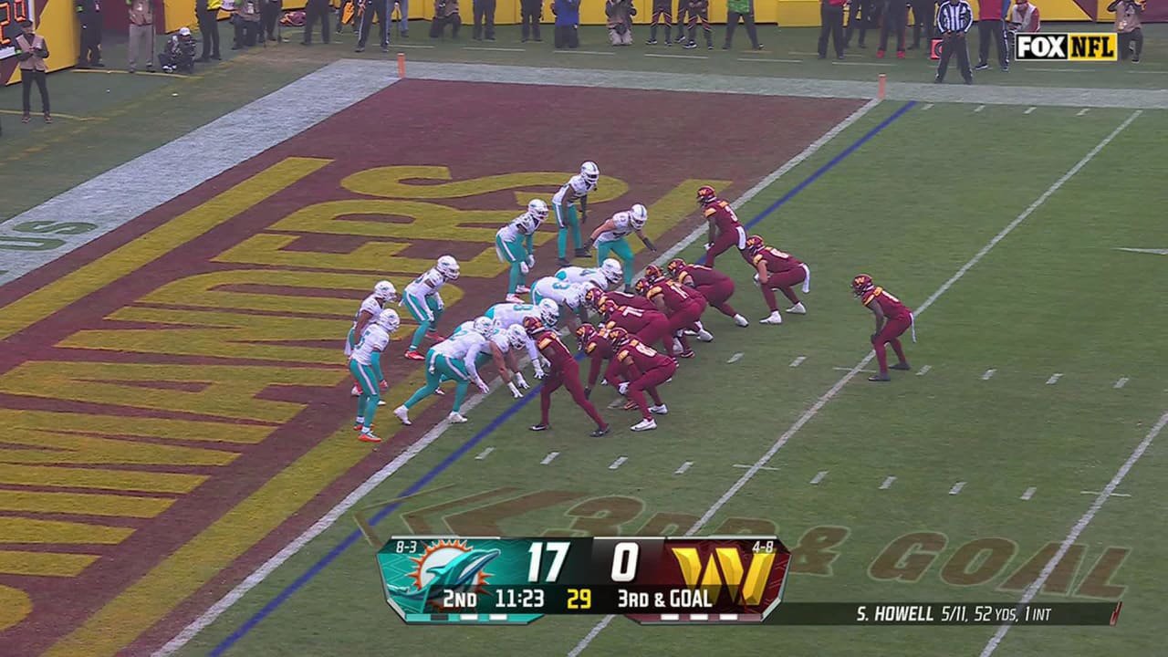 Washington Commanders quarterback Sam Howell QB sneaks in for 1yard TD