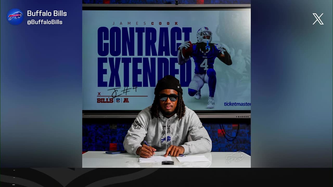 Buffalo Bills running back James Cook signs 4-yr/$48M contract ...