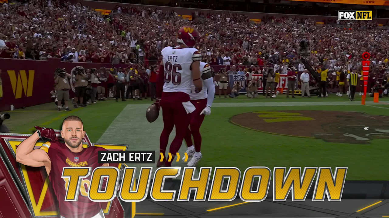 Washington Commanders quarterback Jayden Daniels' first TD pass of