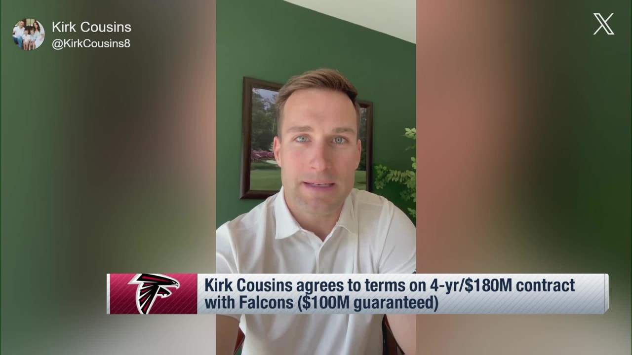 Atlanta Falcons quarterback Kirk Cousins sends thank you video to ...