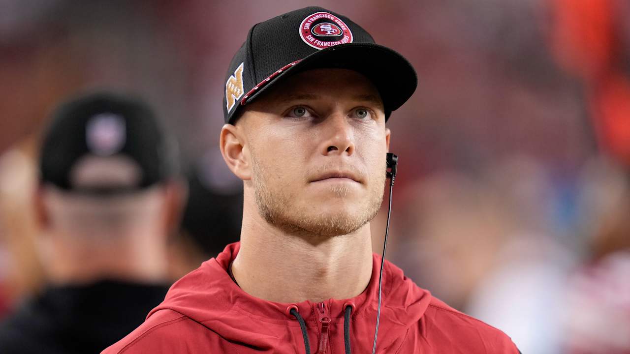 Niners place Christian McCaffrey (calf/Achilles tendon) on the injured list; running back will miss at least four games