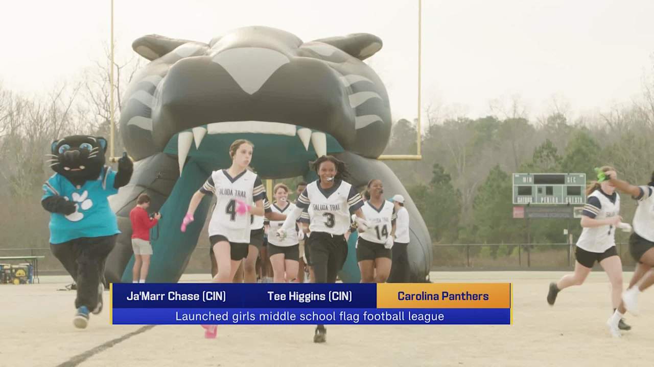 Carolina Panthers launched girls middle school flag football league ...