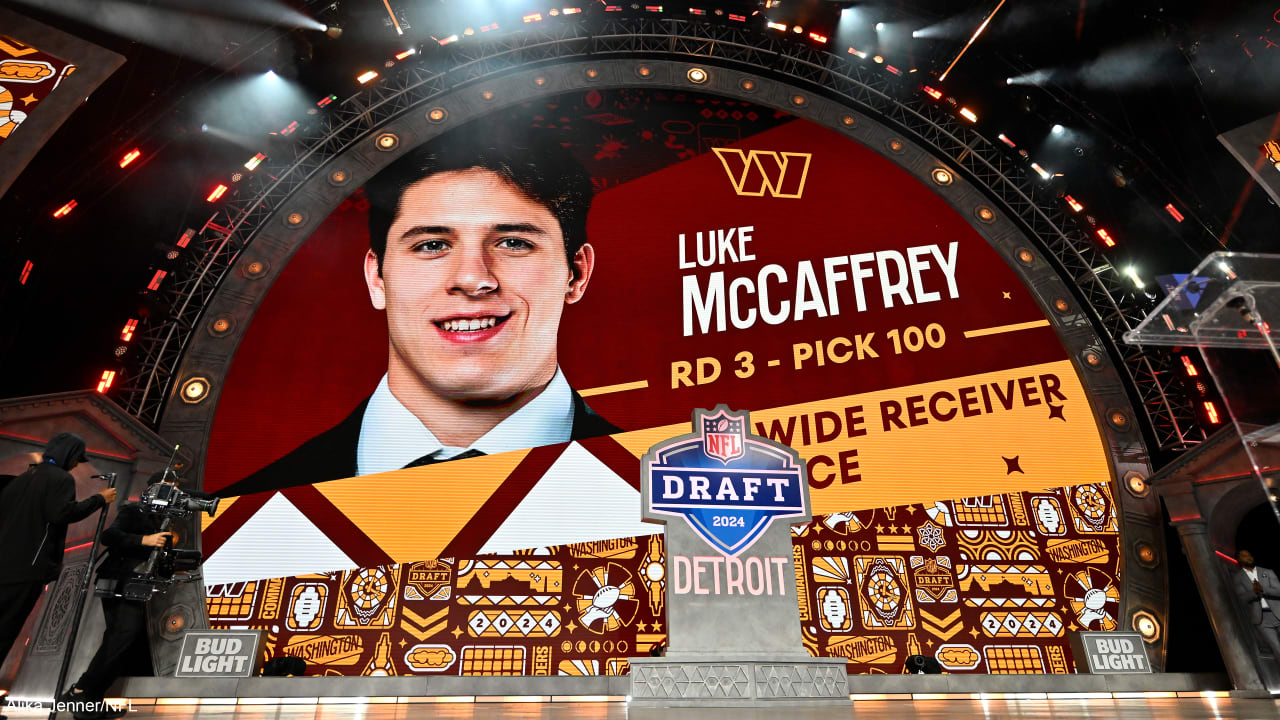 Les commandants sélectionnent Rice WR Luke McCaffrey avec le choix n°100 du repêchage 2024 de la NFL