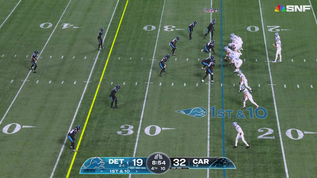 Detroit Lions quarterback Jared Goff darts pass to tight end Sam ...