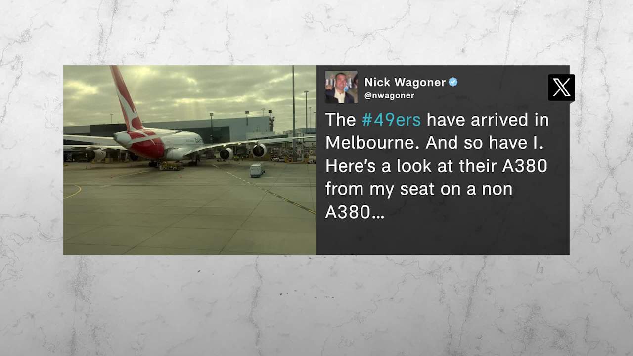 The San Francisco 49ers arrive in Melbourne Australia | 'The NFL Report'