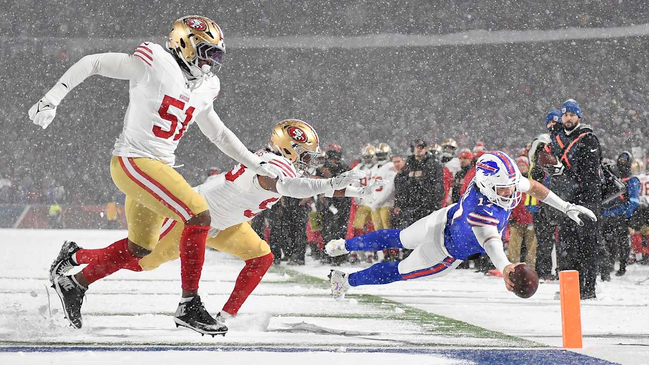 Bills QB Josh Allen’s ‘dope’ TD cross, catch highlights dominant four-TD night in win over Niners