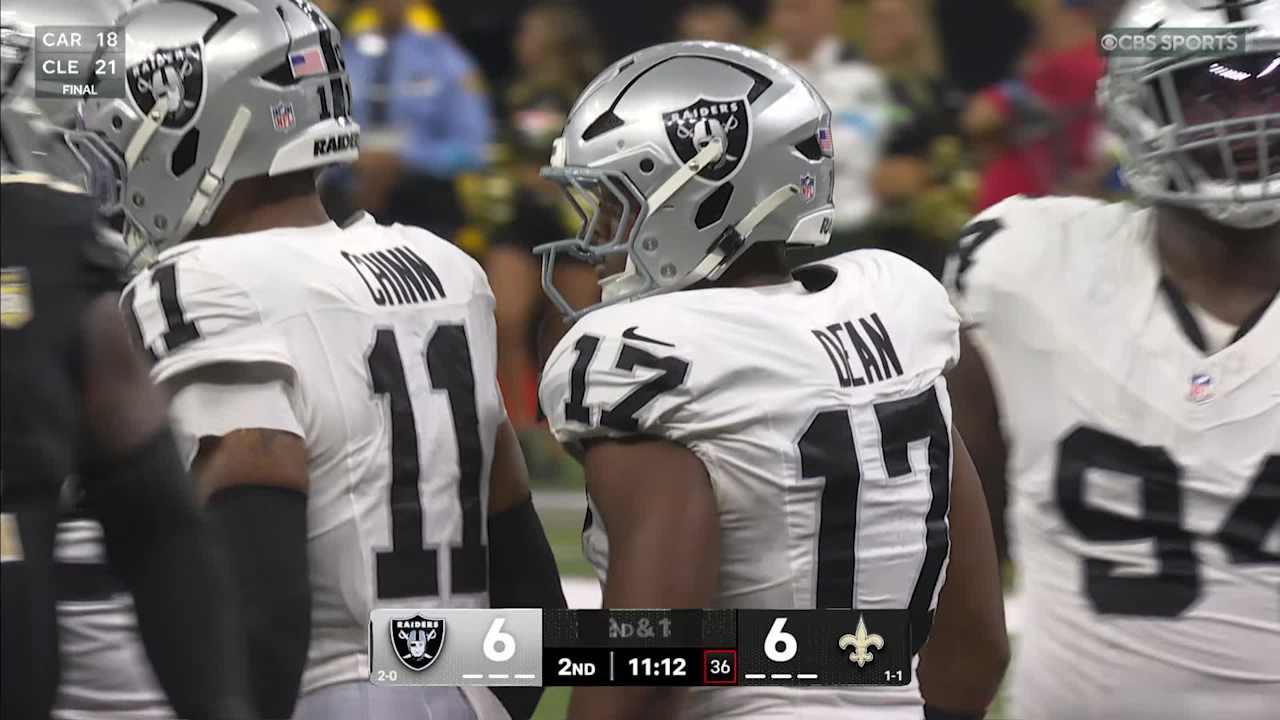Las Vegas Raiders linebacker Nakobe Dean looks like Ray Lewis on hit ...