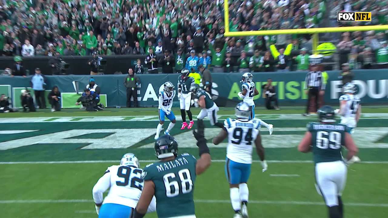 Philadelphia Eagles' tight end Grant Calcaterra's first NFL touchdown ...