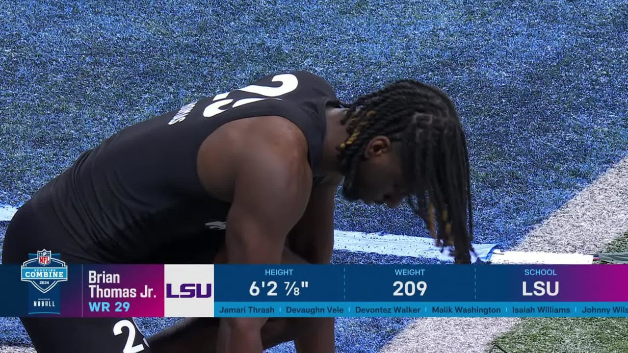 Wide receiver Brian Thomas Jr.'s 2024 NFL Scouting Combine workout