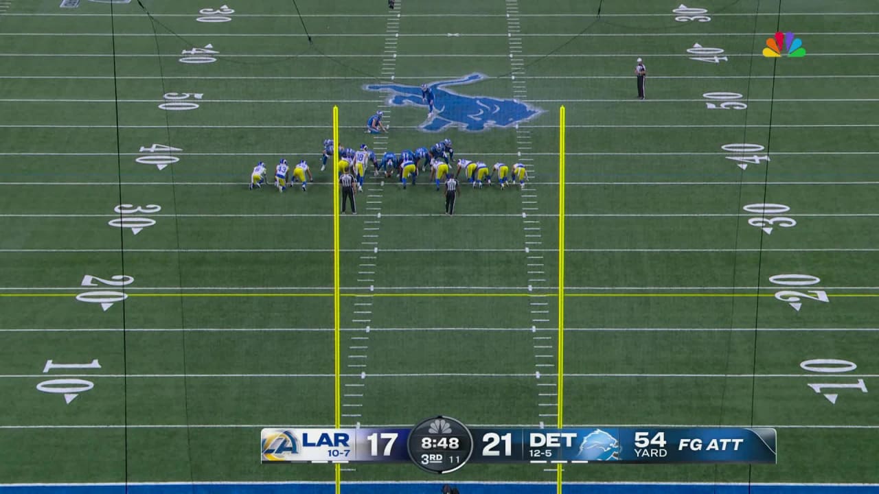 Detroit Lions kicker Michael Badgley's 54yard field goal extends Lions