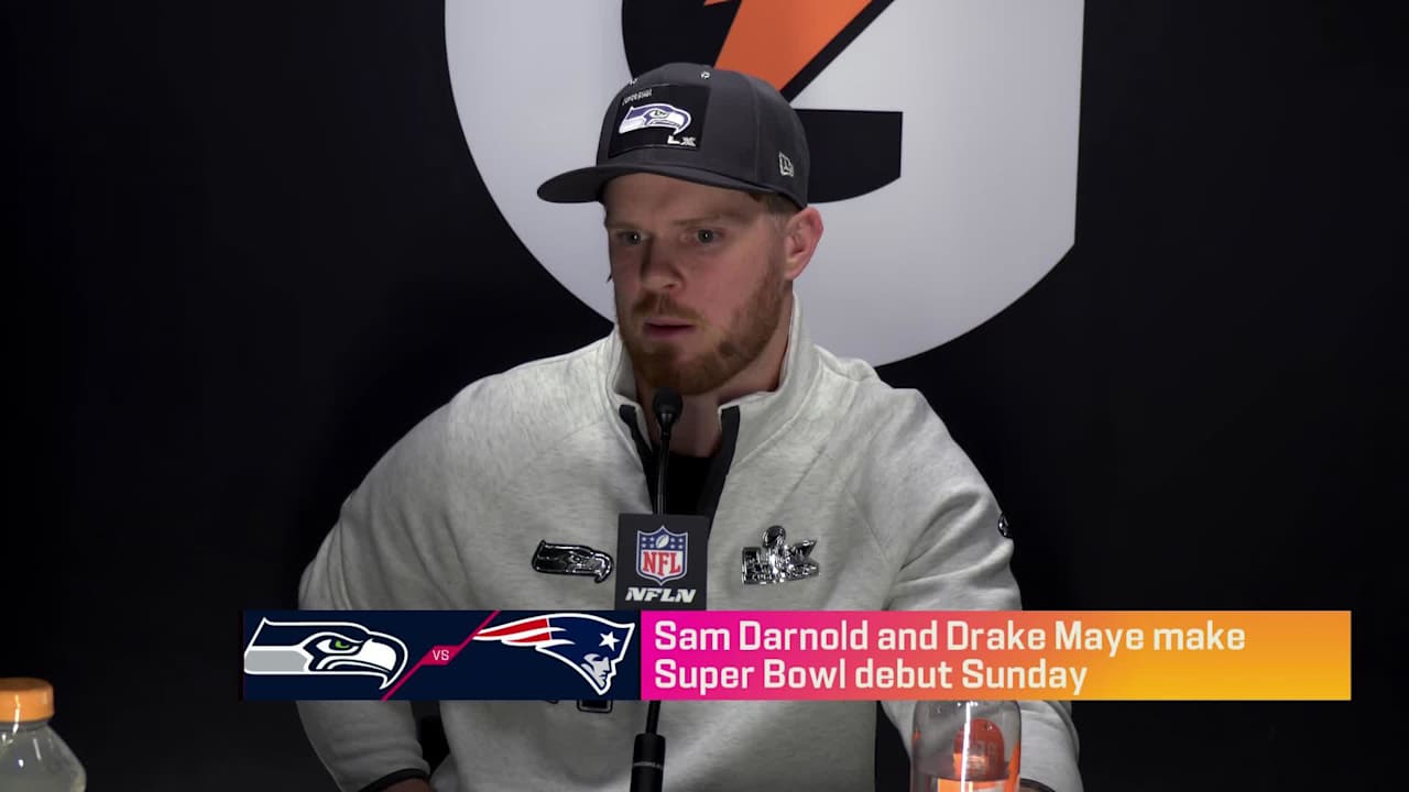 Seattle Seahawks quarterback Sam Darnold gives high praise to New England  Patriots quarterback Drake Maye at 'Super Bowl LX Opening Night'