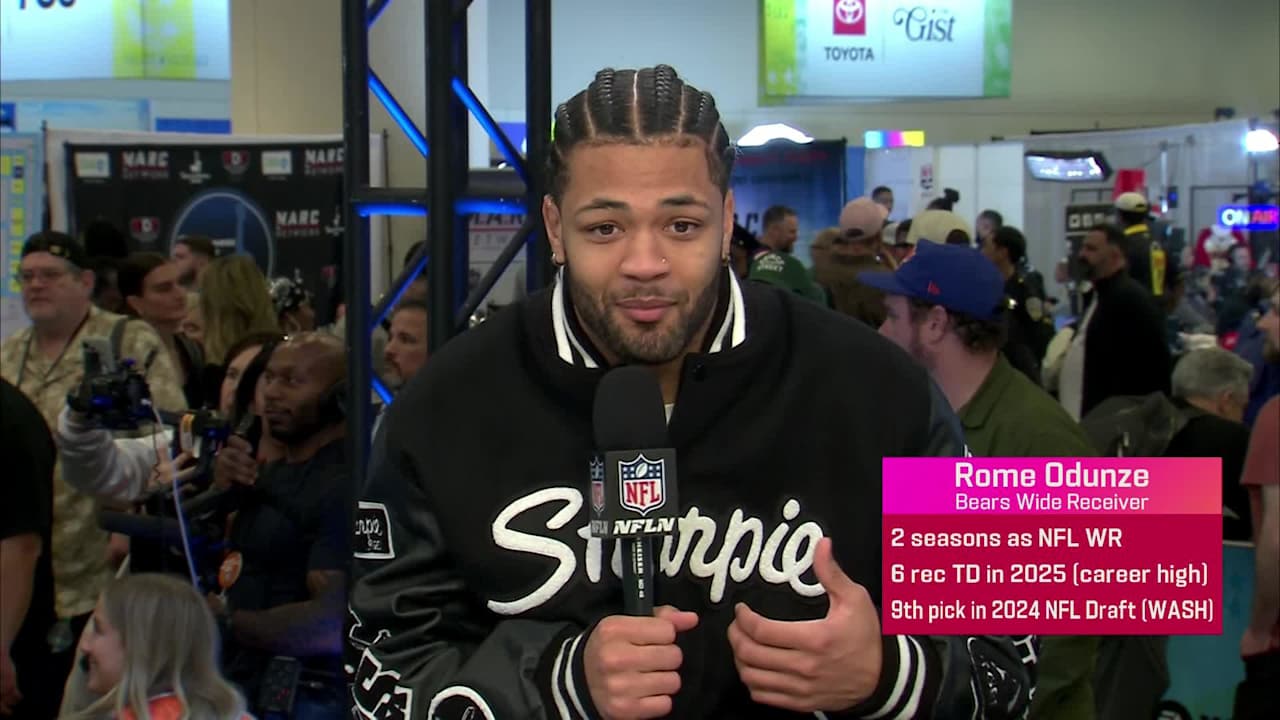 Chicago Bears wide receiver Rome Odunze praises quarterback Caleb ...