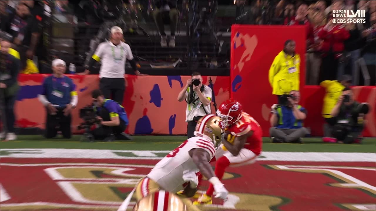 Kansas City Chiefs quarterback Patrick Mahomes capitalizes on a muffed ...