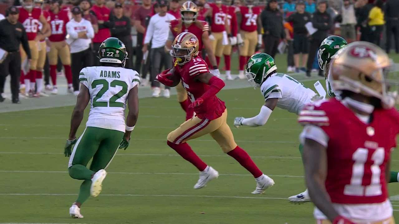 San Francisco 49ers quarterback Purdy's 22-yard dart to wide receiver ...