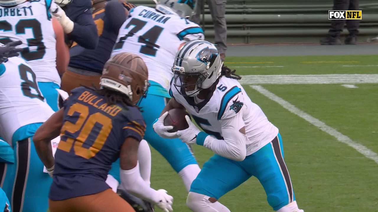 Image for Carolina Panthers running back Rico Dowdle's goal-line TD extends Panthers' lead to 13-6