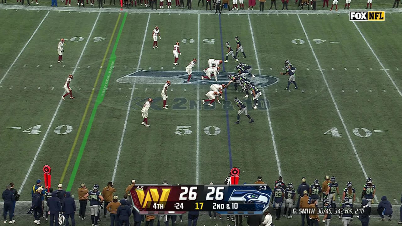 Seattle Seahawks quarterback Geno Smith's 27yard strike to wide