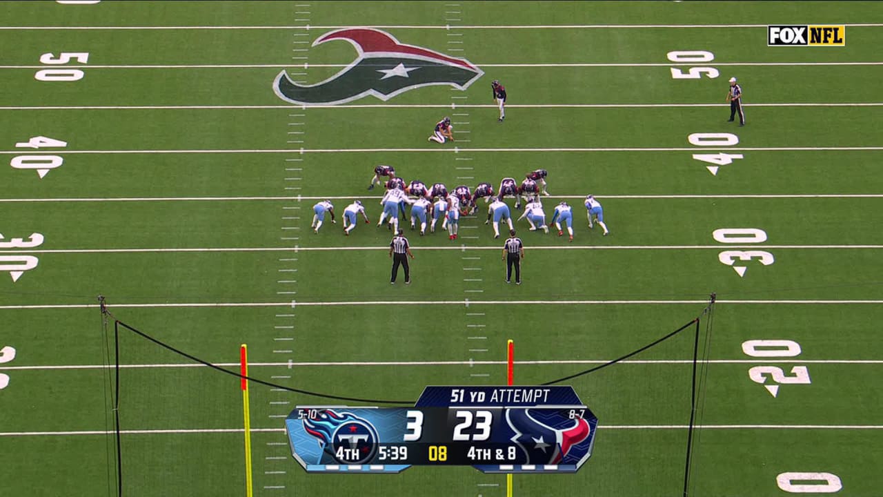 Ka'imi Fairbairn's 51-yard Field Goal Extends Houston Texans Lead To 26-3