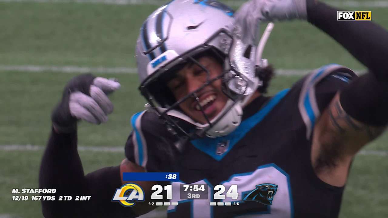 Carolina Panthers safety Lathan Ransom sacks Los Angeles Rams ...