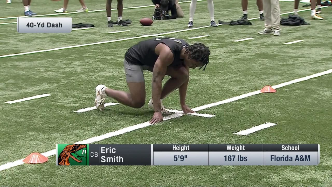 Florida A&M CB Eric Smith Runs 40-yard Dash At 2024 HBCU Combine