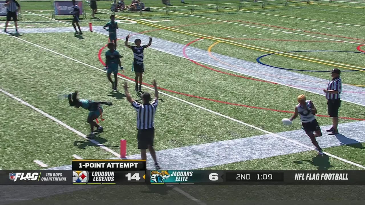 Loudoun Legends Steelers wide receiver Kabir Rajpal trot to end zone ...