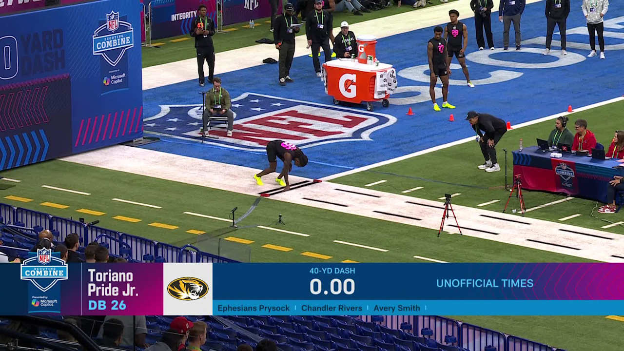 Cornerback Toriano Pride Jr.'s 2026 NFL Scouting Combine Workout